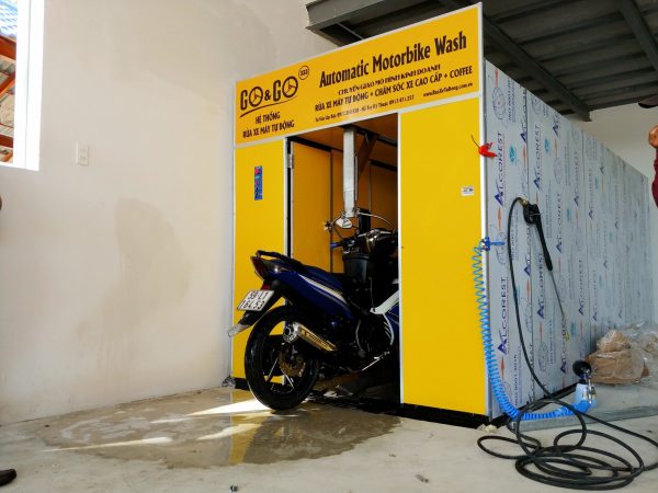 Automatic Motorbike Wash Machine – Space Saving Model